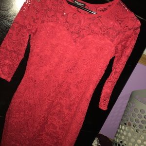 RED LACED DRESS